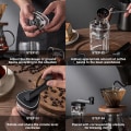 Miniatyrbild 8 av 11: Handhållen förlängd rocker kaffebönkvarn Bärbar kvarn med stor kapacitet Kökstillbehör Black