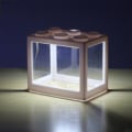 Miniatyrbild 4 av 10: Stationär mini akvarium USB LED fisklåda Akvariumblock staplade för skrivbordsinredning för hemmakontor Usb White Cylinder White Light