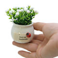 Miniatyrbild 7 av 10: 1 st Konstgjorda minikrukväxter Heminredning Lucky Fruit Bonsai Krukblommor Rice Cracker White