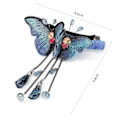 Miniatyrbild 6 av 7: Temperament Butterfly Rhinestone Tofs Hårklämma Elegant Utsökt hårnål Purple