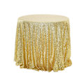 Miniatyrbild 1 av 9: Mode paljetter bordsduk glitter glittrande tyg runt cover Multifunktionella dukar Gold