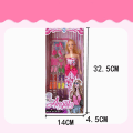 Miniatyrbild 9 av 10: Härlig Barbie-docka set Mode Desktop dekorativa rekvisita Present för pojkar Flickor Barn (slumpmässiga kläder) Set A (6pcs)