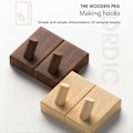 Miniatyrbild 9 av 11: Trä Väggkrok Heavy Duty Dörr Klädkrok Multifunktionell hatthängare för hemmet Black Walnut 1pc