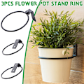 Miniatyrbild 2 av 10: Set med 3 blomkrukhållare Ring Väggmonterad metall planteringskrokar Hopfällbar konsol för Homen Garden L