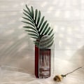 Miniatyrbild 1 av 8: Blomvas färgglad modern samtida design blommig behållare dekoration för hemmakontoret Red