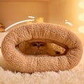 Miniatyrbild 2 av 10: Vintersovsäck för Katt, Mysig Plush Varm Kattpåse Super Mjuk Tjock Husdjurs Skydd för inomhus Grey M