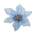 Miniatyrbild 1 av 10: 10st konstgjord julstjärna Blomma Jul Dekorativ Glitter Blomma Julgran Bröllopsdekoration Blue 10pcs
