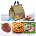 Miniatyrbild 6 av 10: Pizzapåse Isolerad matförvaring Takeaway Färskbevarad isoleringspåse av aluminiumfolie Red 12 Inches 40*40*24