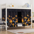 Miniatyrbild 5 av 6: Universal Studentsäng Gardin Privat Område Skydd Våningsgardin För Dorm Starlight 1.2m