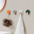 Miniatyrbild 10 av 11: Creative Shell självhäftande krok Multifunktionell väggmonterad vattentät krok Gray