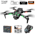 Miniatyrbild 6 av 11: Vikbar trippelkamera antenn-drönare 360° Rollover Quadcopters kameraleksaker för inomhus utomhus Carbon 6K 2B