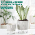 Miniatyrbild 6 av 9: Transparent bas plast självvattnande blomkruka Bra dränerande Återställbar blomkruka för växtsuckulenter Zebra
