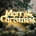 Miniatyrbild 7 av 10: Merry Christmas Letters LED-lampor 45cm Hängrep Drivs av Knapp Batteri För Julfest Födelsedag Heminredning Warm White Built-in Button Battery