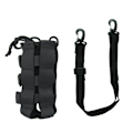 Miniatyrbild 7 av 10: Multifunktionell vattenflaskhållare påse Justerbar vattenkokare med dubbla fatspännen utomhus Black With Shoulder Strap
