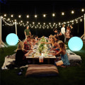 Miniatyrbild 2 av 8: LED-ljus 16 färger självlysande badboll inomhus utomhus dekorativa bollar för trädgård poolside