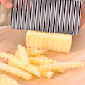 Miniatyrbild 7 av 11: Rostfritt stål vågskärare manuell potatislök Crinkle Slicer för kök Random