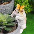 Miniatyrbild 6 av 7: Söt katt miniatyrprydnader Hem Fairy Trädgårdstillbehör för minilandskap Bs38016