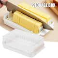 Miniatyrbild 2 av 10: Genomskinlig plastsmörlåda med förseglad lock för enkel skärning av mångsidiga smörlåda för hemköket Yellow