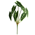 Miniatyrbild 1 av 10: Konstgjorda Palmer Växter Blad Faux Turtle Leaf Fake Tropical Large Palms Träd Blad För Hemträdgård Blommor Dekoration 7-pronged Guanyin Leaf