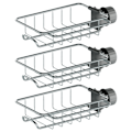 Miniatyrbillede 1 af 11: Svamp Holder Over Hane Køkkenvask Caddy Organizer Justerbar Rustfrit Stål Svamp Holder Til Køkkenvask 3pcs