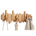 Miniatyrbild 1 av 11: Träpiano Klädhängare Väggmonterad Klädhängare Flerfunktionell Fällbar Hängare Estetisk Rum Dekor Beech 8 Hooks