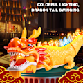 Miniatyrbild 6 av 9: Elektrisk Swing Dragons dansleksak med färgglada ljus Roliga lätta ljud lätt leksak för pojkar flickor Dragon Dance
