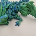 Miniatyrbild 5 av 8: 3D- printed flygande drakar leksaker prydnad charmig mode dekorativ modell för pojke flicka kvinnor män Blue PRO