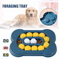 Miniatyrbild 2 av 10: Benspår foderbricka PP Slät spår Anti-kvävning Halkfri gömda matutrymmesdesign Slow Food Hundskål Leksak Blue
