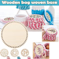 Miniatyrbild 2 av 10: 2 ST Träplattor för stickning Virkad vävd korgpåse Botten/ Cap Vävning Craft Shaper med hål för DIY 3