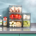 Miniatyrbild 7 av 10: Köksbekvämlighet Transparent Kylskåp Organizer Förvaringslåda Lådtyp För Frysskåp Bänkskivor Large