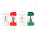 Miniatyrbild 8 av 9: Presentförpackning Formad snöglob Lykta LED Xmas Festival Ornament Glittrande Hängande Julljus Batteri som drivs för hemmet Tree