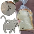 Pikkukuva 4 / 6: Kissan takapuoli leipäpussi klipsi, uudelleenkäytettävät ruokaklipsit leiville ja sipsipusseille Default