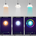 Miniatyrbild 7 av 8: Röststyrning RGBCW Färgglad glödlampa Semesteratmosfär Dekorativt ljus för vardagsrummet 110V