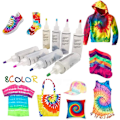 Miniatyrbild 8 av 10: Tie Dye Kits 6/8/10 Färger Tie-Dye Kit Tyg Textilfärger Färgglada Tie Dying Set DIY Handgjorda projekt 6 Colors