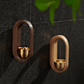 Miniatyrbild 2 av 8: Trä Mässing Dörrklocka Magnetic Windchime B