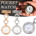 Miniatyrbild 4 av 9: Runda watch med hjärtformad kedja Personlig nummervisningsklocka för sjuksköterska White up Surface