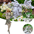 Miniatyrbild 2 av 11: Kreativa Piper Fairy Staty handmålade harts hantverk utomhus landskap prydnad Piper Zephyr