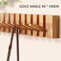 Miniatyrbild 8 av 11: Träpiano Klädhängare Väggmonterad Klädhängare Flerfunktionell Fällbar Hängare Estetisk Rum Dekor Beech 3 Hooks