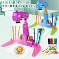 Miniatyrbild 4 av 7: Barn ritningsprojektor Set Batteridriven ritning Lärleksak för barn Pojkar Flickor Purple