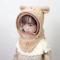 Miniatyrbild 5 av 8: Söt tecknad mask cover hatt Anti-dimma värmande utomhus hatt för shopping Grey Rabbit ears