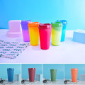 Miniatyrbild 2 av 10: Färgskiftande koppar med lock 473 ml Återanvändbara BPA-fria Creative Hot Drink Cups för barn Red