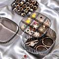 Miniatyrbild 8 av 11: Multi Grids Smycken Organizer Box Klar akryl kosmetiska förvaringsbehållare Transparent