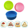 Miniatyrbild 7 av 10: 4/6/8 tums rund tårtform i silikon, non-stick bakform Mould Red 4inch