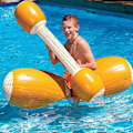 Miniatyrbild 3 av 11: Battle Log Rafts Uppblåsbara Pool Float Row Leksaker Utomhusspel Pool Float Vattenleksaker För Sommar Pool Party Vattensport Ny