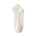 Miniatyrbild 1 av 6: Fuzzy ankelstrumpor för damer med halkfri prick, hög elastisk ventilerande strumpa för kallt väder White