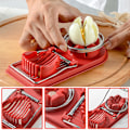 Miniatyrbild 7 av 10: Multipurpose äggskärare i rostfritt stål 2-i-1 hårdkokta äggskärare Fruktskärare Hem Kökstillbehör White