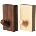 Miniatyrbild 6 av 11: Trä Väggkrok Heavy Duty Dörr Klädkrok Multifunktionell hatthängare för hemmet Black Walnut 3pcs