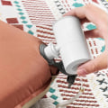 Miniatyrbild 5 av 11: Bärbar luftpump med campingljus Lätt att använda uppladdningsbar uppblåsningspump för utomhusaktiviteter White