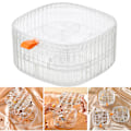Miniatyrbild 2 av 11: Multi Grids Smycken Organizer Box Klar akryl kosmetiska förvaringsbehållare Transparent