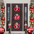 Miniatyrbild 3 av 9: Sladdlös Prelit Stairway Swag Trim Lights Up Jultrappdekoration LED-krans Prelit Stairway Swag Trim Garland Red A1pcs